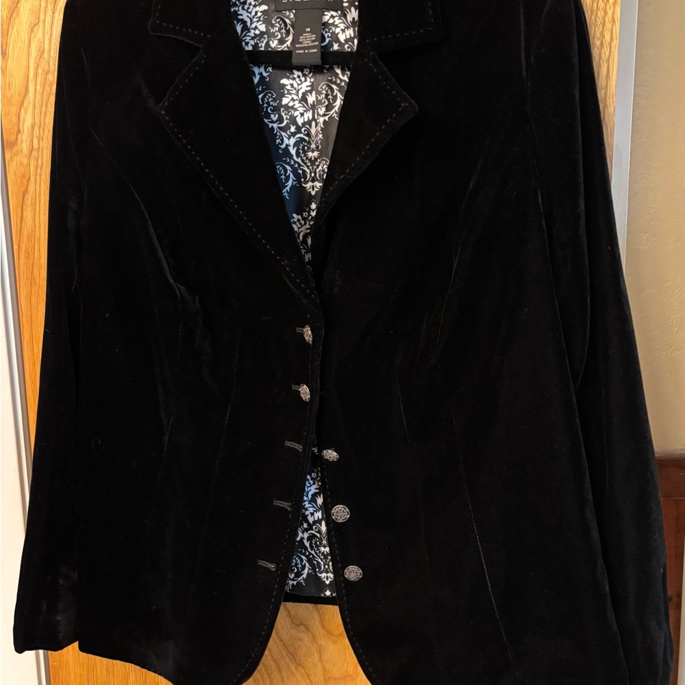 Lane Bryant Black Velvet Blazer